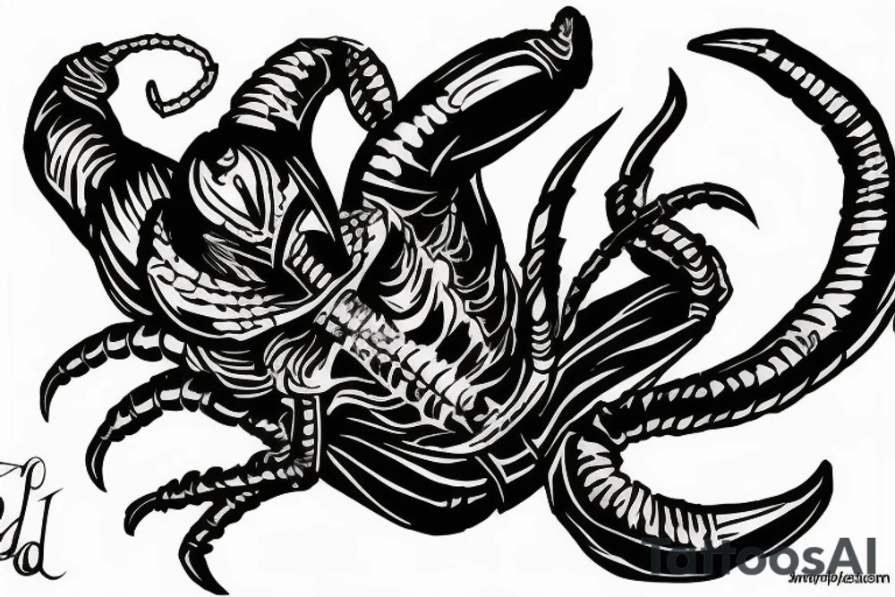 Scorpion from the mortal combat, on the ice and flame tattoo idea