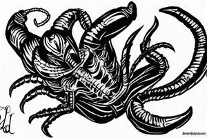 Scorpion from the mortal combat, on the ice and flame tattoo idea
