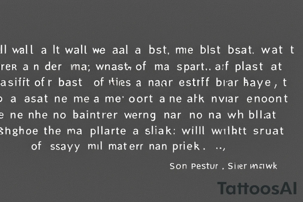 I would rather be ashes than dust!
I would rather that my spark should burn out in a brilliant blaze than it should be stifled by dry-rot.
I would rather be a superb meteor, every atom of me in magnificent glow, than a sleepy and permanent planet.
The function of man is to live, not to exist.
I shall not waste my days trying to prolong them.
I shall use my time. tattoo idea