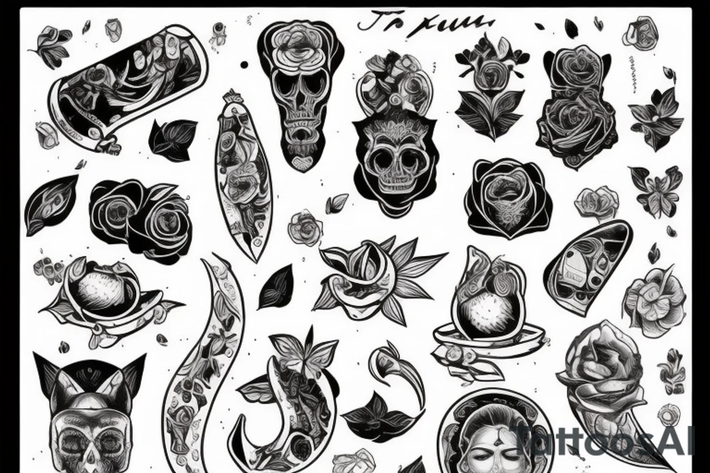 Цветы розы Мандала tattoo idea