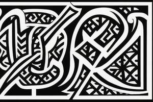 a tattoo of the number 3 and the percentage symbol tattoo idea