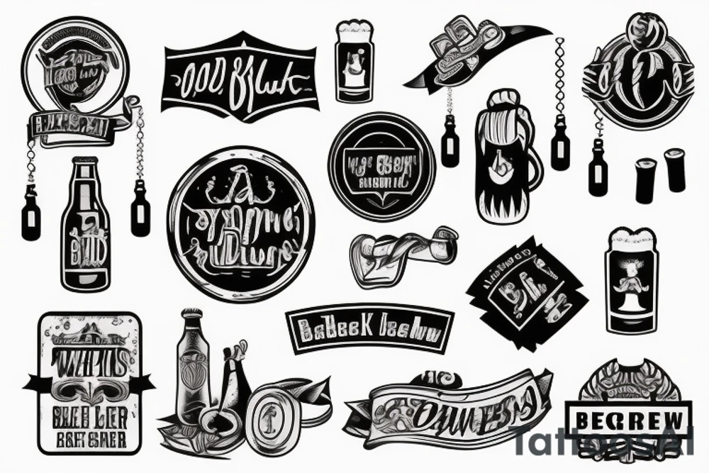 gym and beer tattoo idea