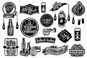 gym and beer tattoo idea