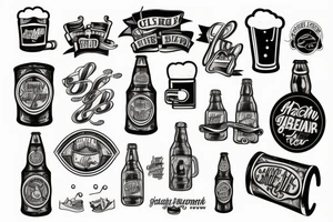 gym and beer tattoo idea