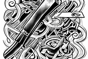 Thor's hammer with Odin's head at the top. tattoo idea
