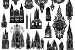 Wien Stephan's Dom Gothic style tattoo idea
