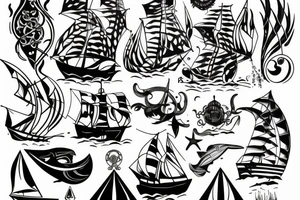 Come out upon my seas tattoo idea
