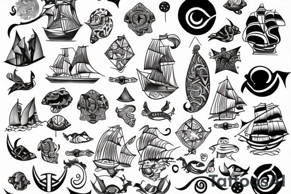 Come out upon my seas tattoo idea
