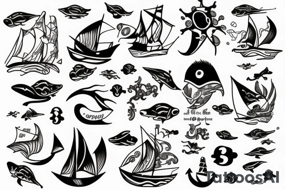 Come out upon my seas tattoo idea
