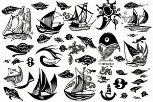 Come out upon my seas tattoo idea