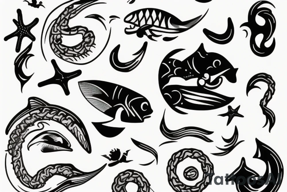 Come out upon my seas tattoo idea