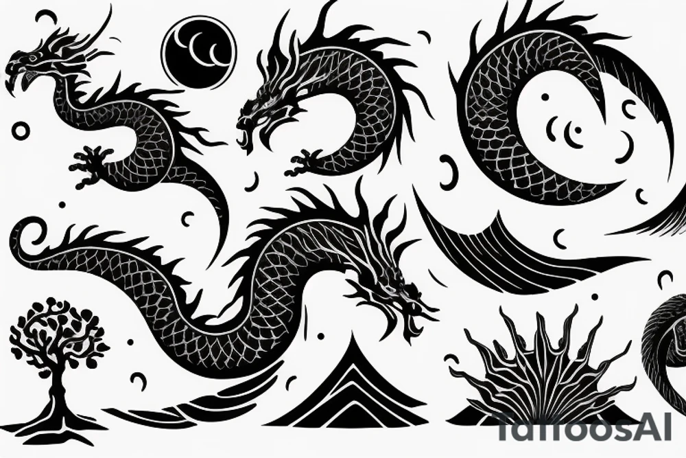 - women 
- dragon
- moon 
- tree 
- mount 
- wave
- braille
- adrenaline tattoo idea