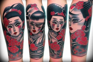 Robot geisha tattoo idea