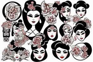 Robot geisha tattoo idea