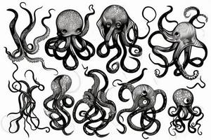 octopus with long tentacles tattoo idea