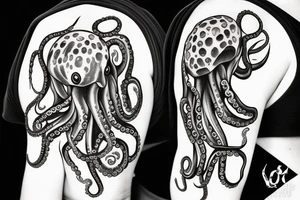 octopus with long tentacles tattoo idea
