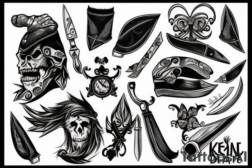 Knife tattoo idea