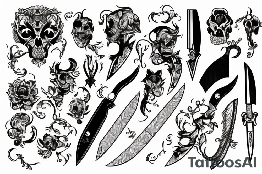 Knife tattoo idea