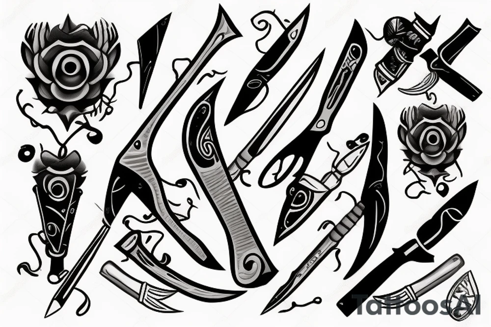 Knife tattoo idea