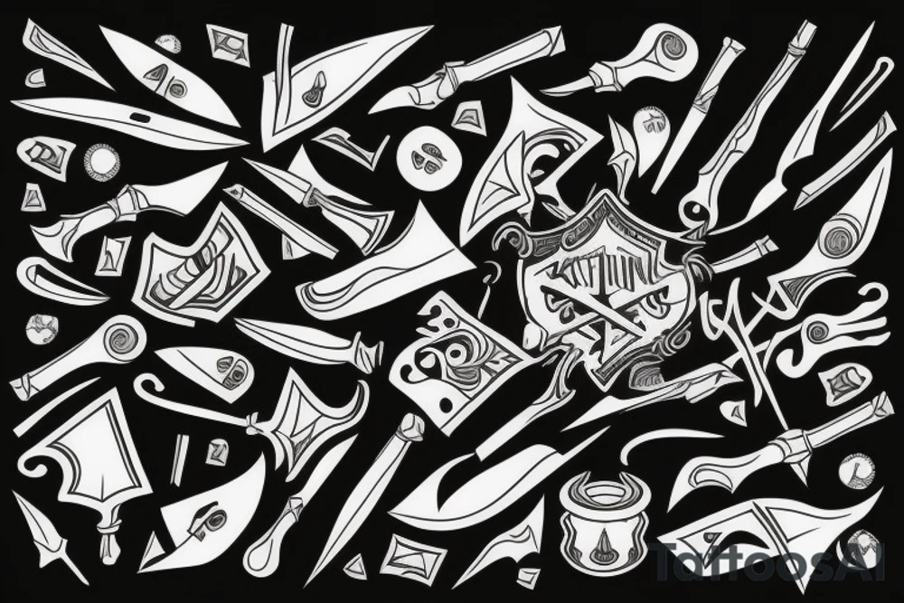 Knife tattoo idea