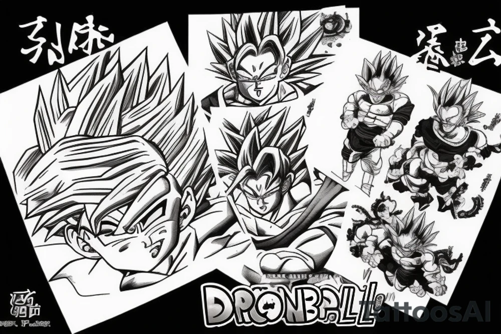 dragon ball theme tattoo idea
