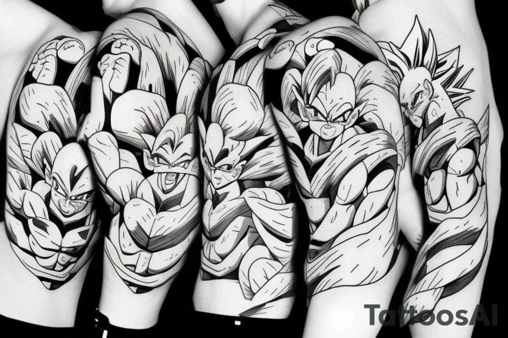dragon ball theme tattoo idea