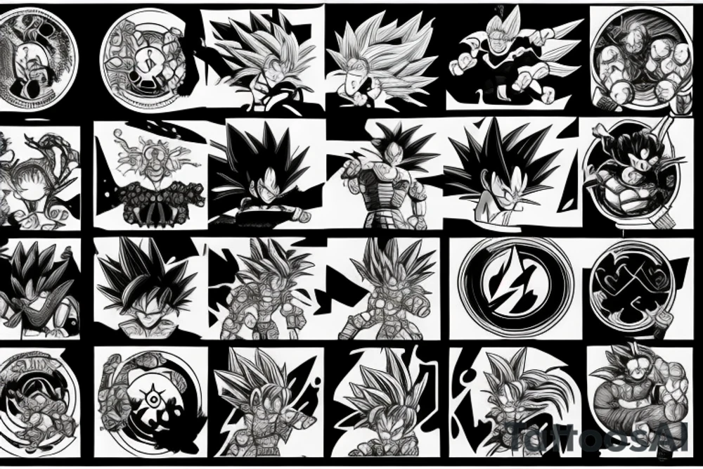 dragon ball theme tattoo idea