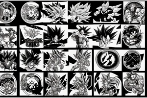 dragon ball theme tattoo idea