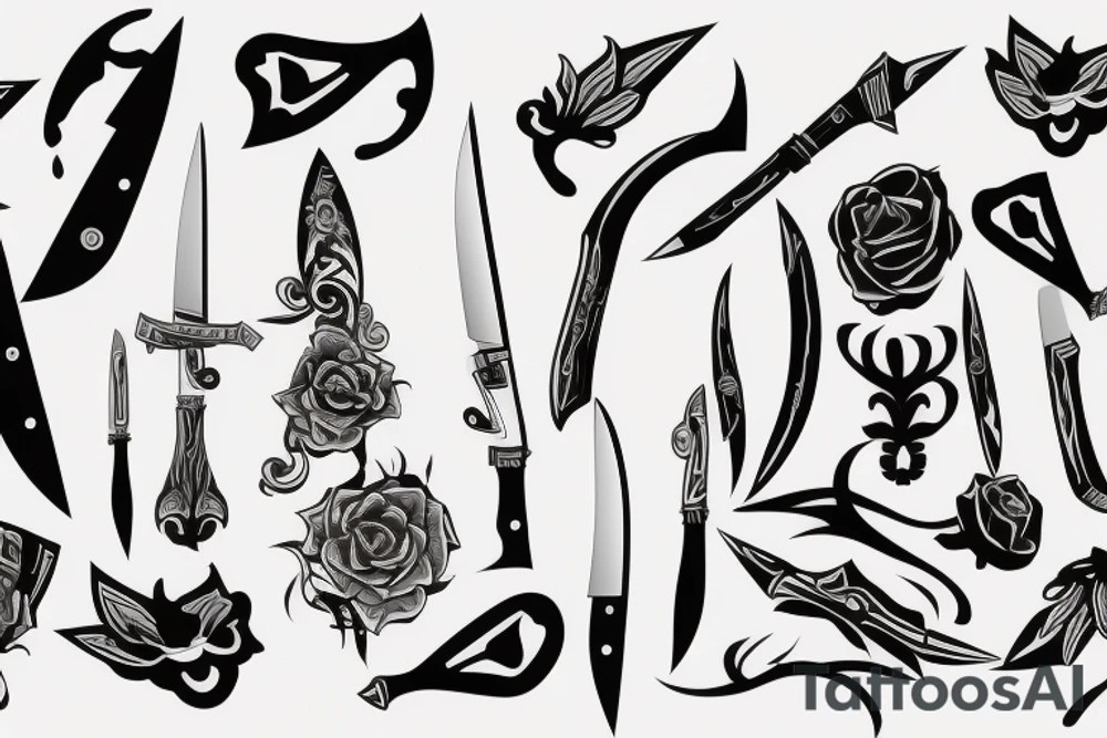 Knife tattoo idea