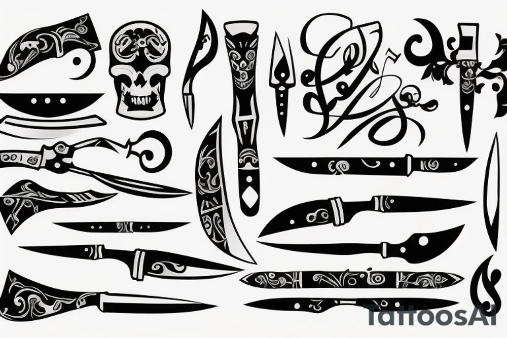 Knife tattoo idea