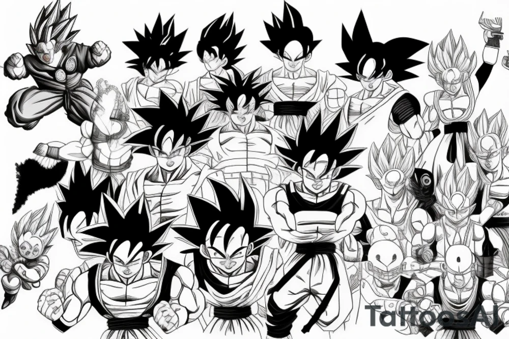 dragon ball theme tattoo idea