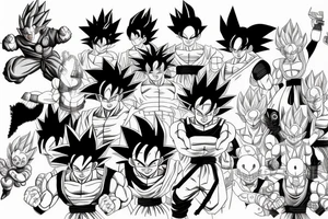dragon ball theme tattoo idea