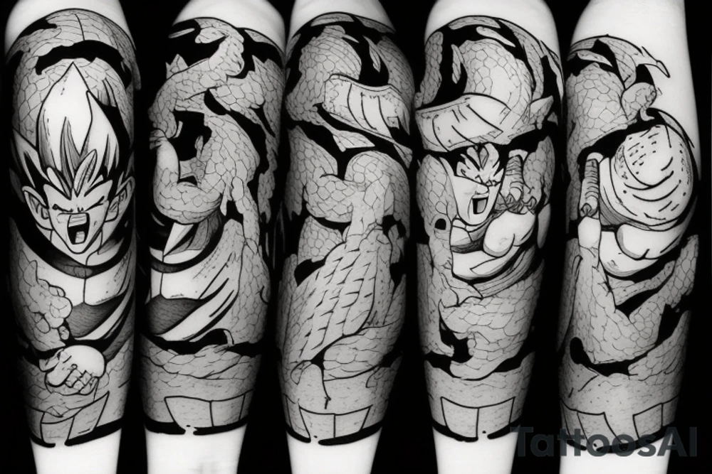 dragon ball theme tattoo idea