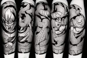 dragon ball theme tattoo idea