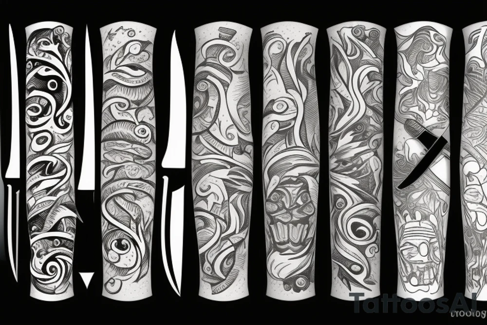 Knife tattoo idea