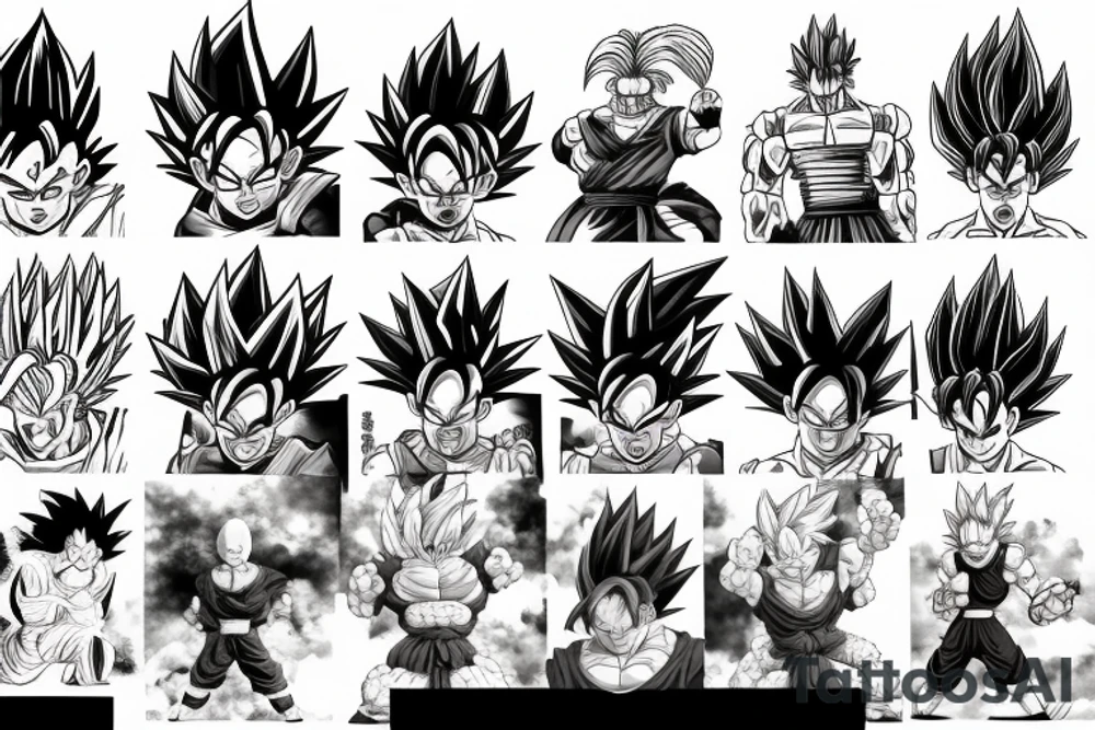 dragon ball theme tattoo idea