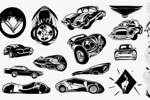 car crash tattoo idea