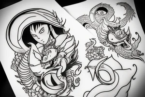 Dragon and cartoon moving castle that flies to the moon tattoo idea