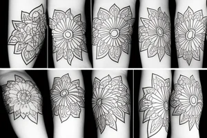 daisy and sun tattoo idea