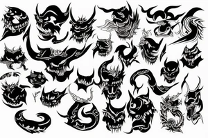 Japanes Demon tattoo idea