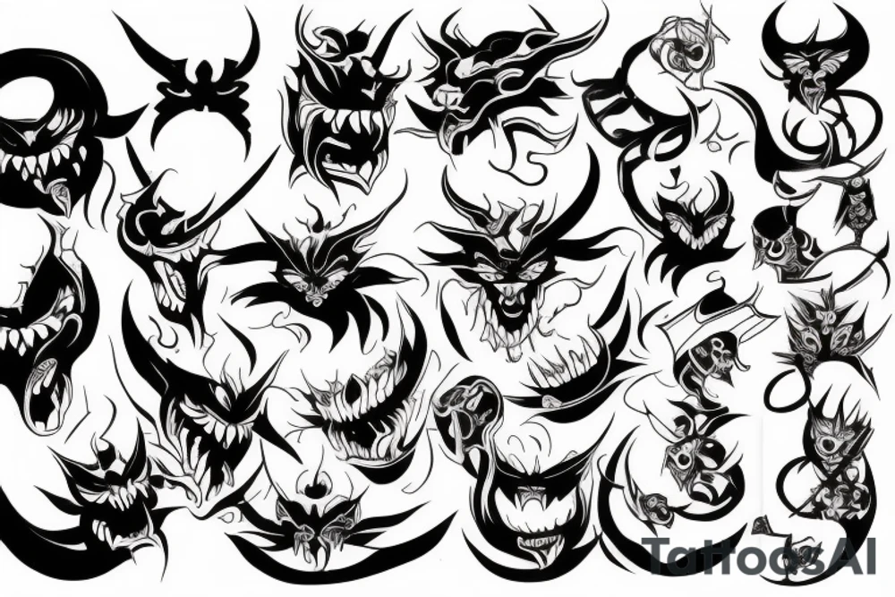 Japanes Demon tattoo idea