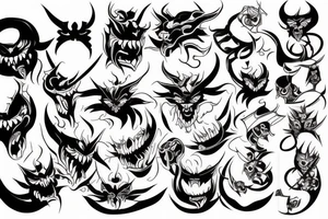 Japanes Demon tattoo idea
