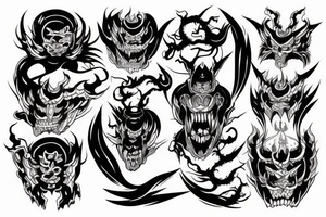 Japanese Demon tattoo idea