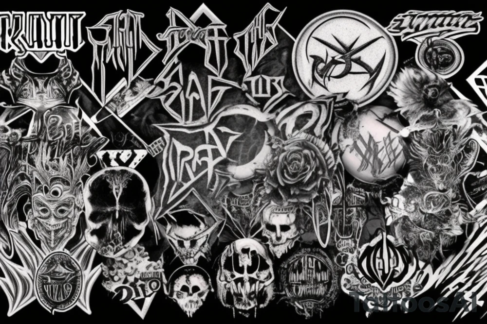Rock, heavy metal, guitar tattoo idea