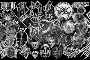 Rock, heavy metal, guitar tattoo idea