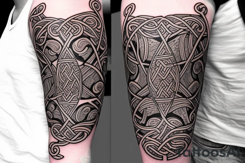 irish harp tattoo idea