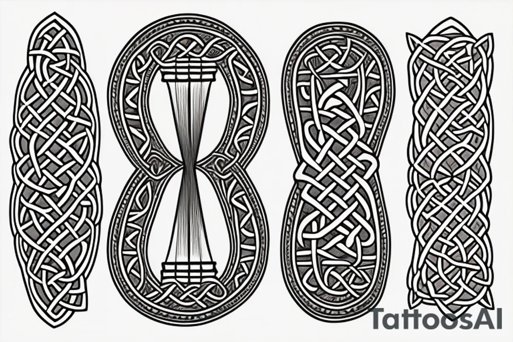 celtic harp tattoo idea