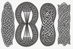celtic harp tattoo idea