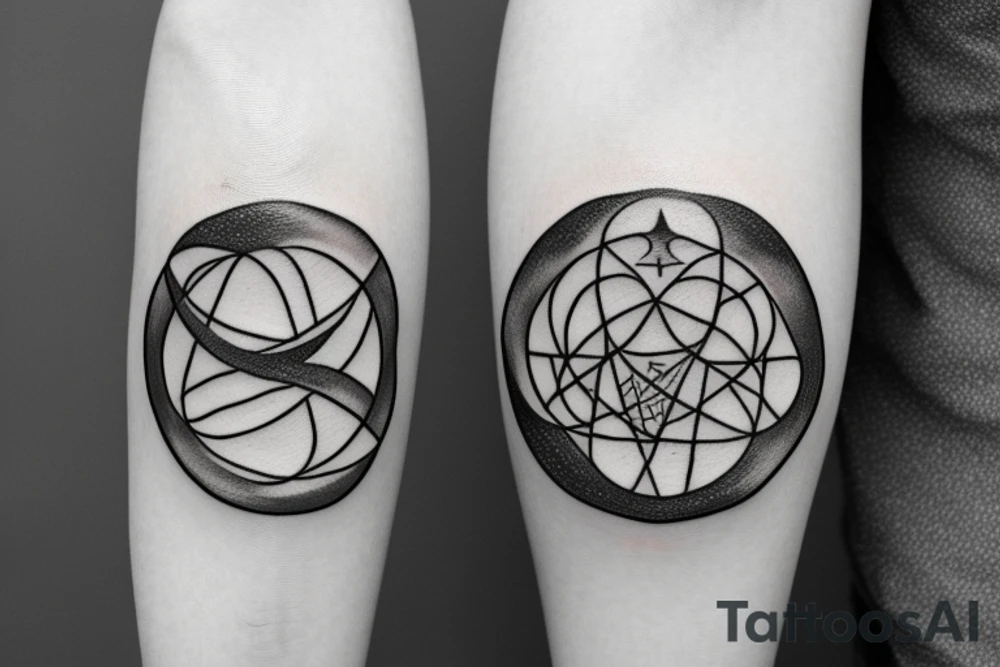 Pisces sign
Trident
Moon
Pisces constellation tattoo idea