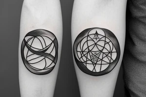 Pisces sign
Trident
Moon
Pisces constellation tattoo idea